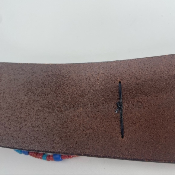 Vintage Ralph Lauren Collection beaded belt square buckle 90s runway multicolor main image 10